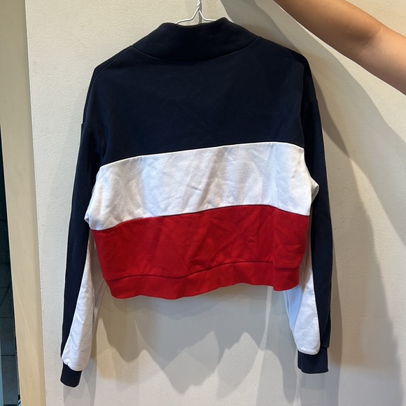 CROP HALF ZIP SWEATSHIRT - Picture 2 of 3